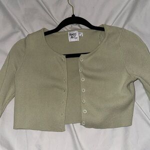 Light green Princess Polly cropped sweater